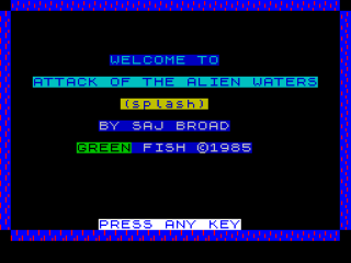 Alien title screen for ZX Spectrum